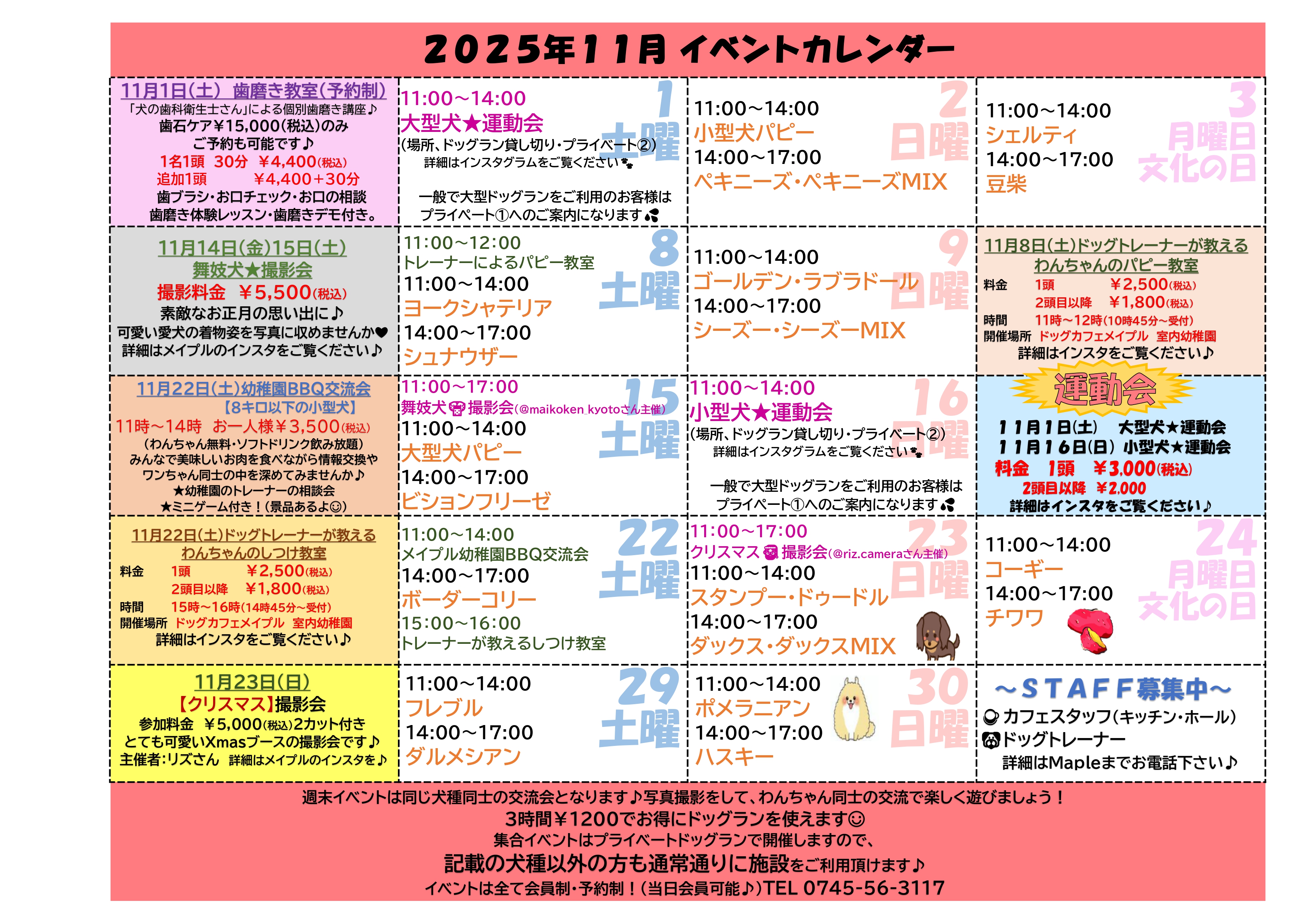 2025年11月カレンダー