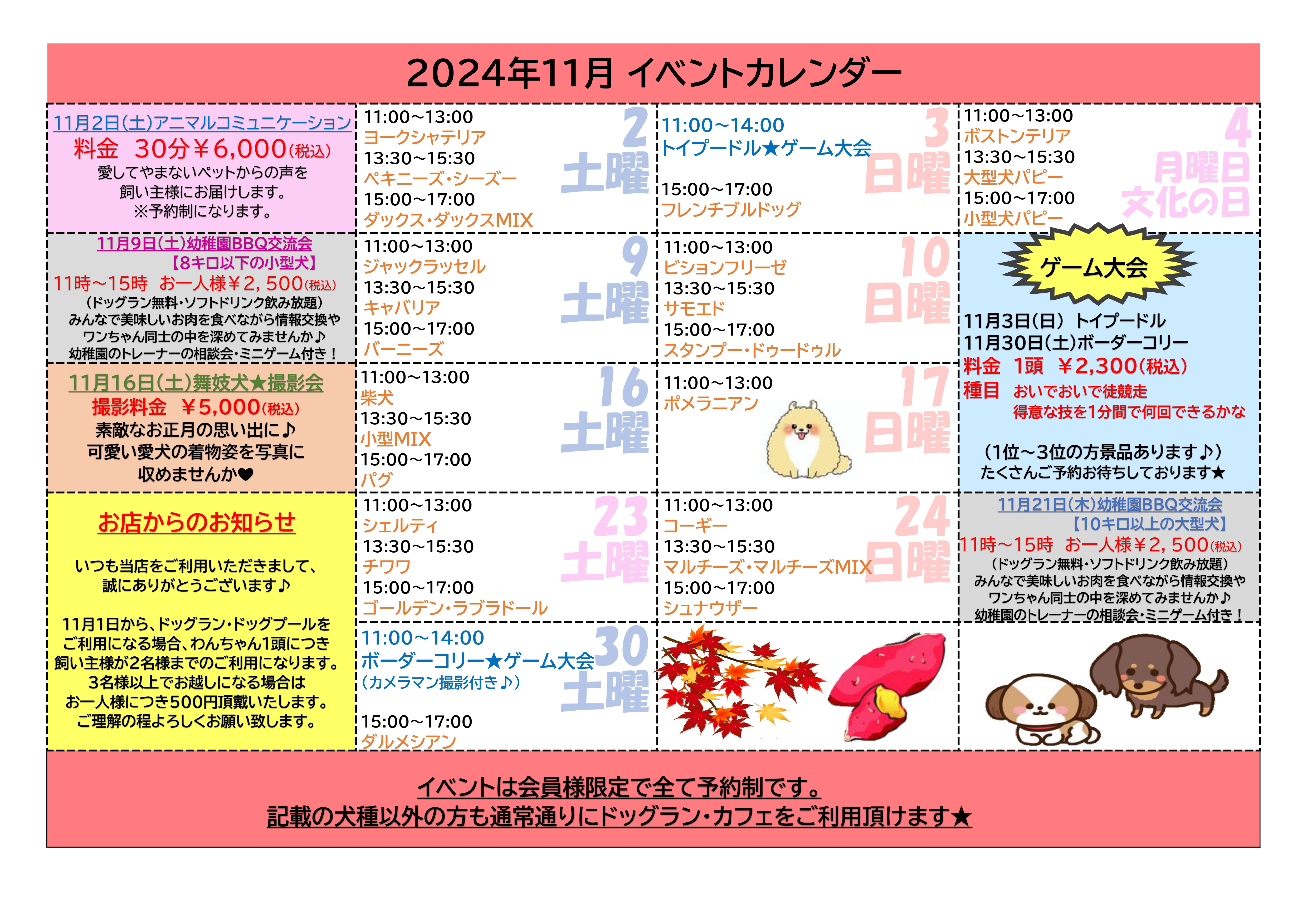 2024年11月カレンダー